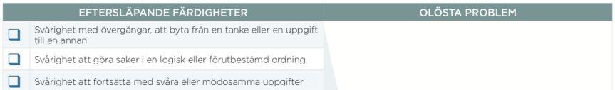 Eftersläpande färdighet 2.