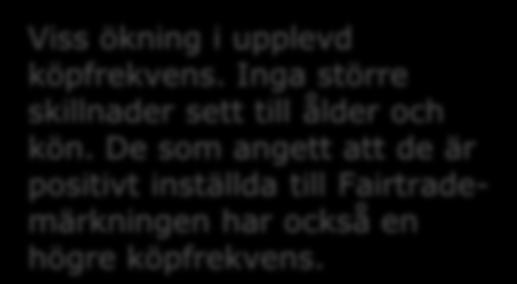 Konsumtion av Fairtrade-märkta produkter Ungefär hur många fairtrade produkter handlar du i snitt varje månad?