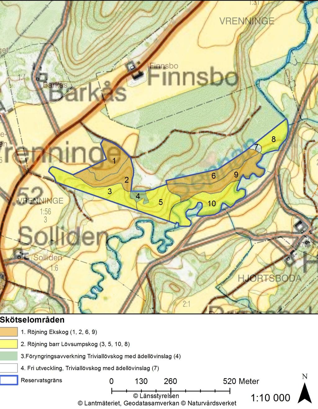 2018-10-31 BILAGA 2B Sida 2 av 8 511-2591-18 Skötselkarta 1 Siffror anger