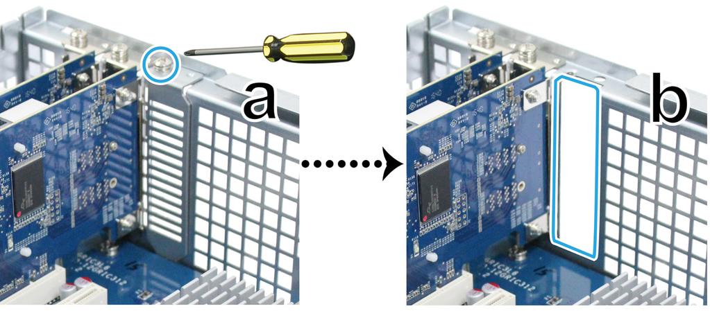 Lägga till ett nätverksgränssnittkort Din FlashStation levereras med en PCIe x8-kortplats.