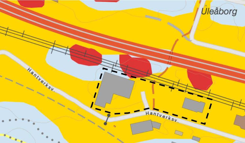 Figur 3-3. Jordartskarta framtagen med SGUs kartvisare. Svartstreckad polygon visar den ungefärliga placeringen av planområdet. Figur 3-4.