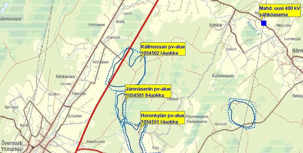 Dnr EPOELY/74/07.04/2013 25/40 Grundvattenområdet i Horonkylä är ett grundvattenområde av klass I som är viktigt för vattenförsörjningen, och i närheten av området finns fyra vattentäkter.