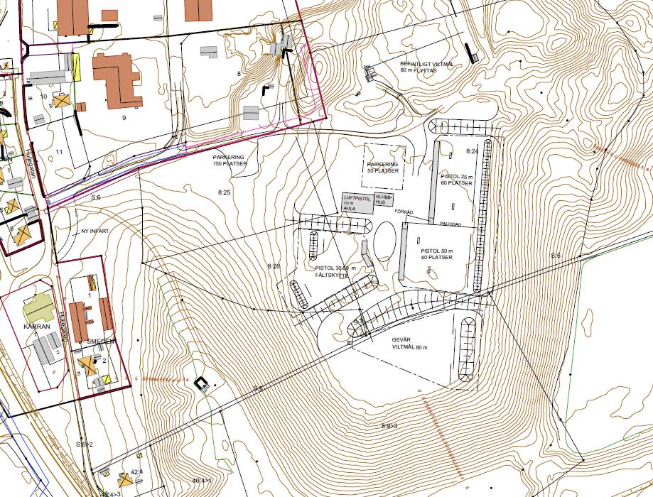 ca 400 m 2. Högsta tillåtna byggnadshöjd är 6 meter.