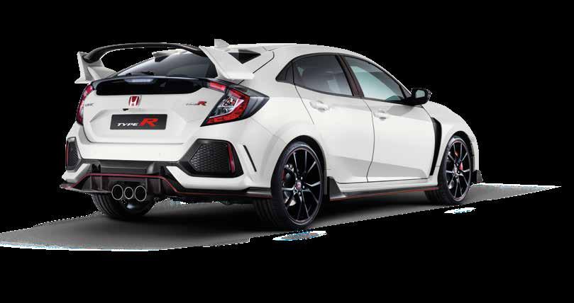 aerodynamiska formen på Type R och innehåller en unik röd detalj som lagts in