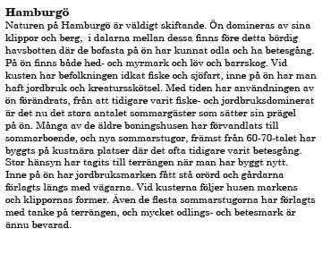 ur Ahlquist et al: Hamburgsund & Hamburgö kulturmiljöanalys