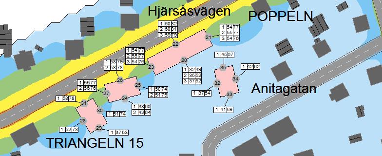 Figur 5. Utklipp från AK01. Triangeln 15.