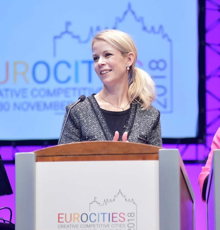 52 mnkr erhöll i EU-finansiering under 2018 vilket är en ökning jämfört med 2017. Under EUROCITIES årsmöte i Edinburgh den 30 november 2018 valdes Stockholms stad till ord förande för EUROCITIES.