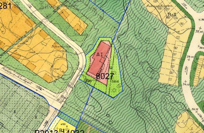 Sida 4 (20) En mosaik av gällande planer med planområdet markerat. Förutsättningar Natur Mark och vegetation Planområdet utgörs av en mindre blandskog på en liten bergknalle.