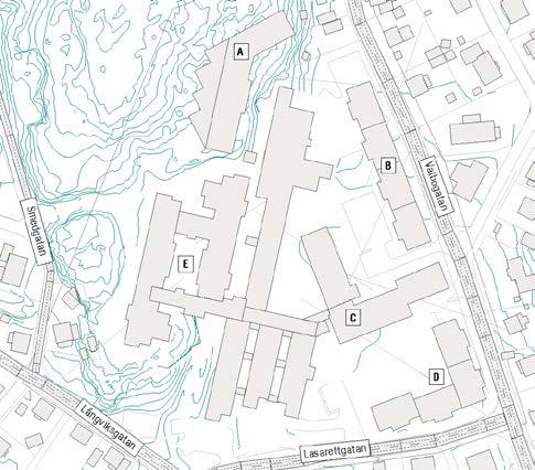 Slätten 5:1 Figur 1. Översikt Sjukhusområdet. Vid uppdatering 2018-08- inkluderas även Slätten 5:1 enligt röd markering.