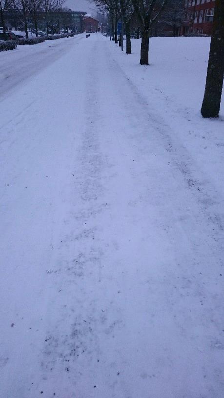 snö/tjock is, lufttemperatur -2 C och vägtemperatur -0,7 C. 3.2.5.
