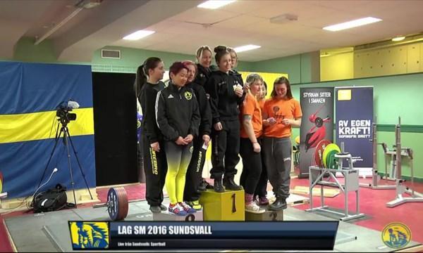 Lag SM 2016 Lag SM finalen i Sundsvall 2-4 december blev avslutningen på lyftaråret där våra duktiga damer lyckades med att erövra bronsmedaljen och därmed avancera i den slutgiltiga