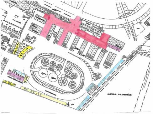 INOM DET RÖDMARKERADE OMRÅDET ÄR ALL PARKERING FÖRBJUDEN UNDER TÄVLINGSTID OCH ALLA FELPARKERADE BILAR KOMMER ATT