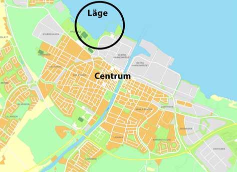 Plandata Lägesbestämning Planområdet är beläget väster om Västra hamnområdet och Lidans mynning.