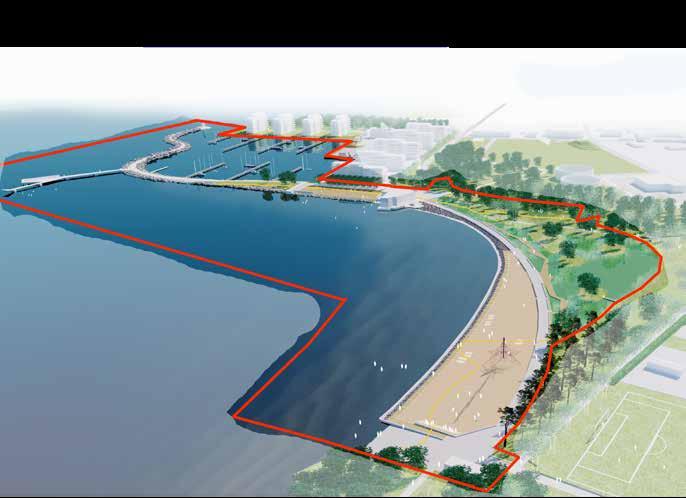 Areal Planområdet omfattar cirka 210 hektar (ha), varav cirka 164 ha vattenområde och 46 ha mark. Markägoförhållanden Kommunen äger all mark inom planområdet. Fig.