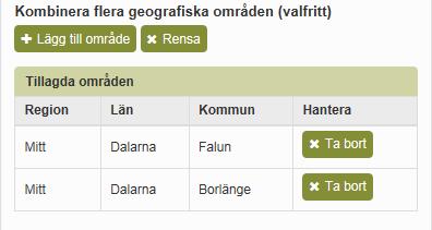 Välj område för sökningen 3.Välj hur du vill att sökreultatet ska visas läs info i i-et om vad det innebär. 4. Klicka på SÖK för att få fram sökresultatet 1.