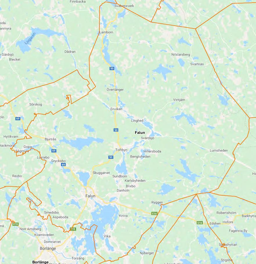 .2 Urval och geografisk indelning Undersökningen är giltig för medborgare i åldern 6 4 år boende i Falu kommun. Ett urval om 5 000 personer slumpades fram.