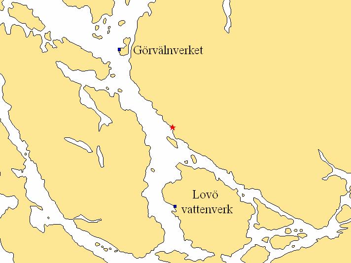 Spridningssimuleringar i SeaTrack för senarioberäkning av microbiella patogenkoncentrationer i Östra Mälaren Figur 3.4.7.