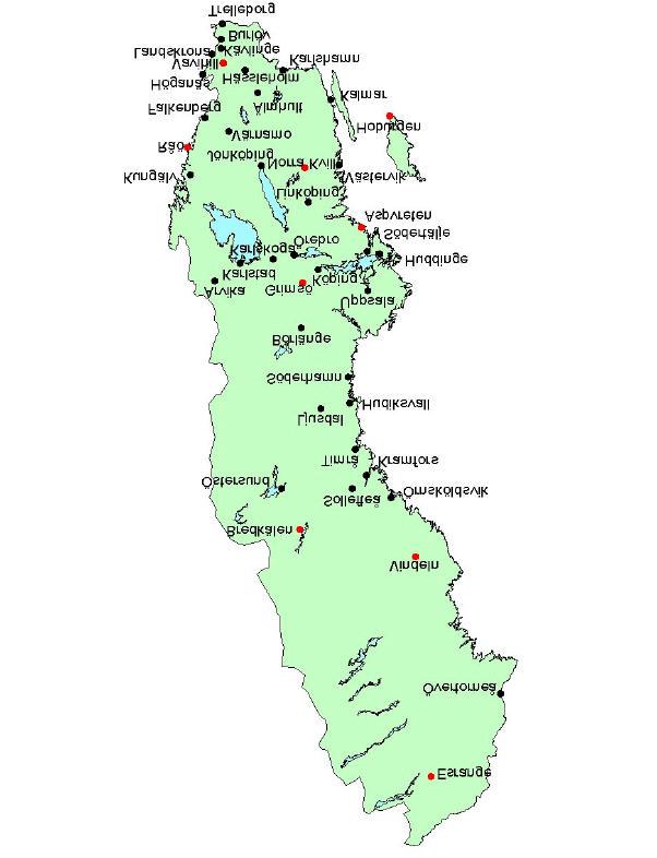 Luftkvaliteten i Sverige sommaren 2005 och vintern 2005/06 B1690 4 Projektets omfattning Figur 4.