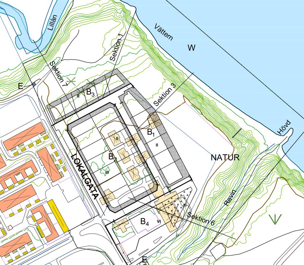 Huslaster i föreslagen detaljplan har antagits till 10 kpa per våningsplan och trafiklasten på planerade lokalgator har ansatts till 10 kpa.