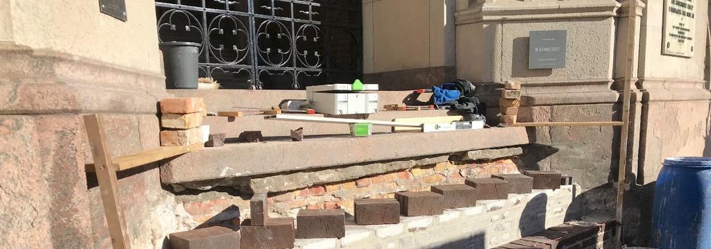 Helsingborgs Rådhus renovering västra trappan
