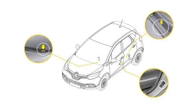 Förberedelse A: Anteckna ditt chassinummer Du hittar detta nummer i din Renault eller på ditt registreringsbevis.