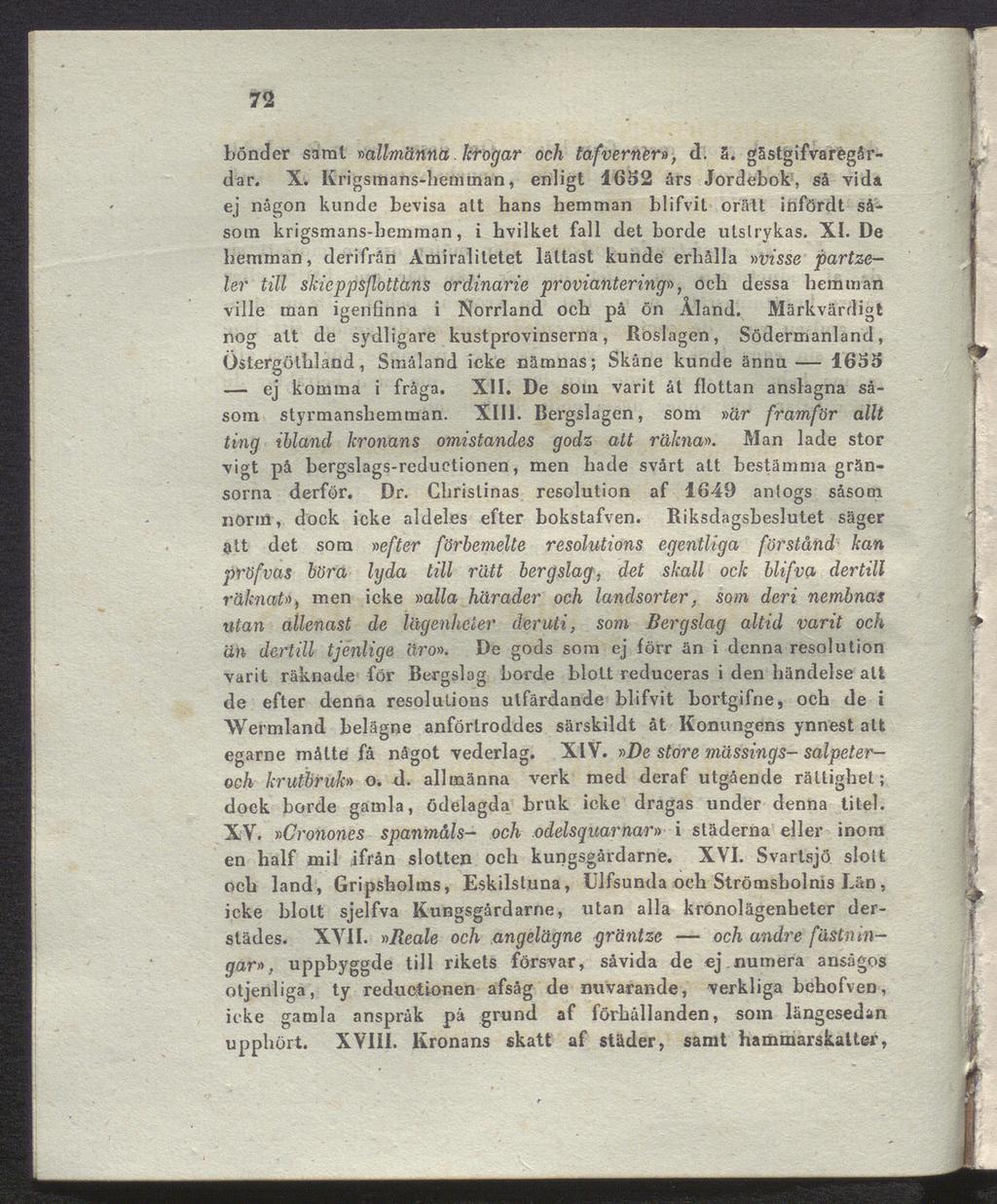 ej 72 bönder samt»allmänna. krogar och tafverntr», d. 3. gästgifvarégårdar. X.