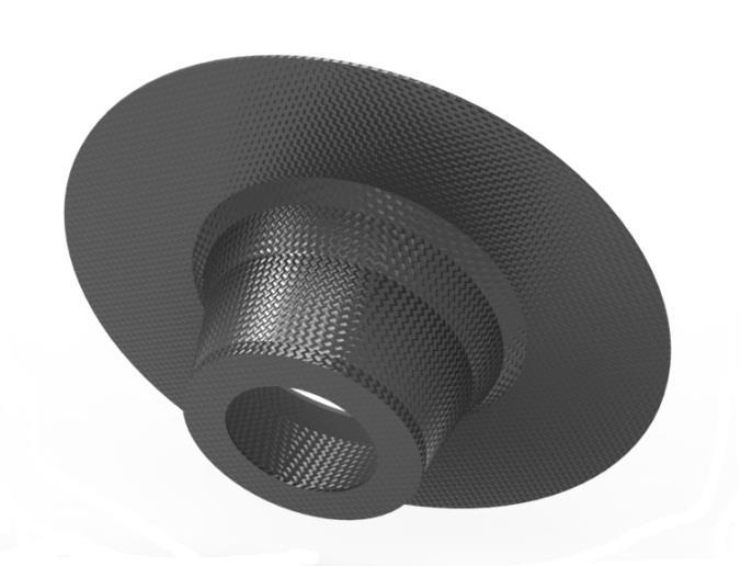 Figure 4 CATIA model of the carbon bushing. 1.2.3 Standoffs In order to connect the skin to the FISST-panel, standoffs 2 are adhesively bonded to the skin.