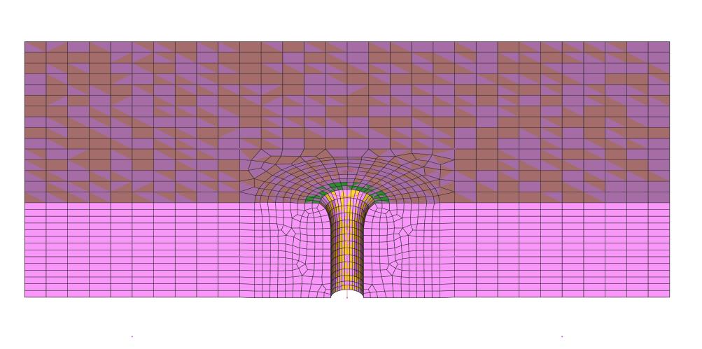 In Figure 29 a cut out have been made in order to show the modeling of the bushing in