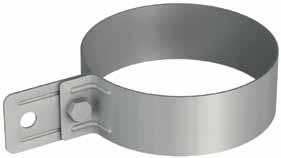 211 Rostfritt V2A Ø 60-120 mm 25 111 216 Rostfritt V2A Ø 80-150 mm 25 111 217 Andra mått på förfrågan. Universalstuprörsklämma art.nr.