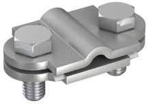 5 mm ø 8-10/40x4 mm 40x4/40x4 mm Förbindningsklämma System Vario, 2-delad Förbindningsklämma System Vario, monteras med 2 skruvar stål/förzinkad för platt/rund och platt/platt förbindningar.
