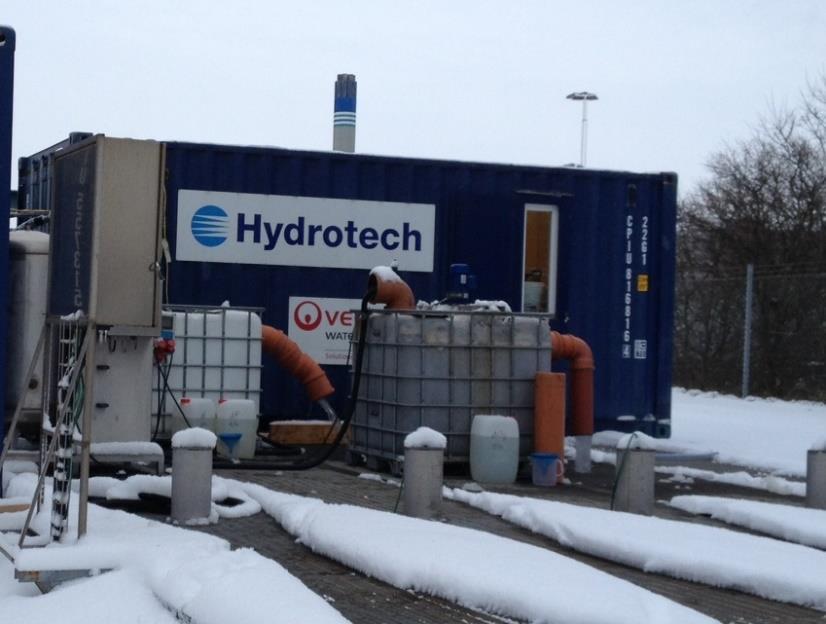 Bild: Pilotanläggning Hydrotech och Primozone på Öresundsverket.