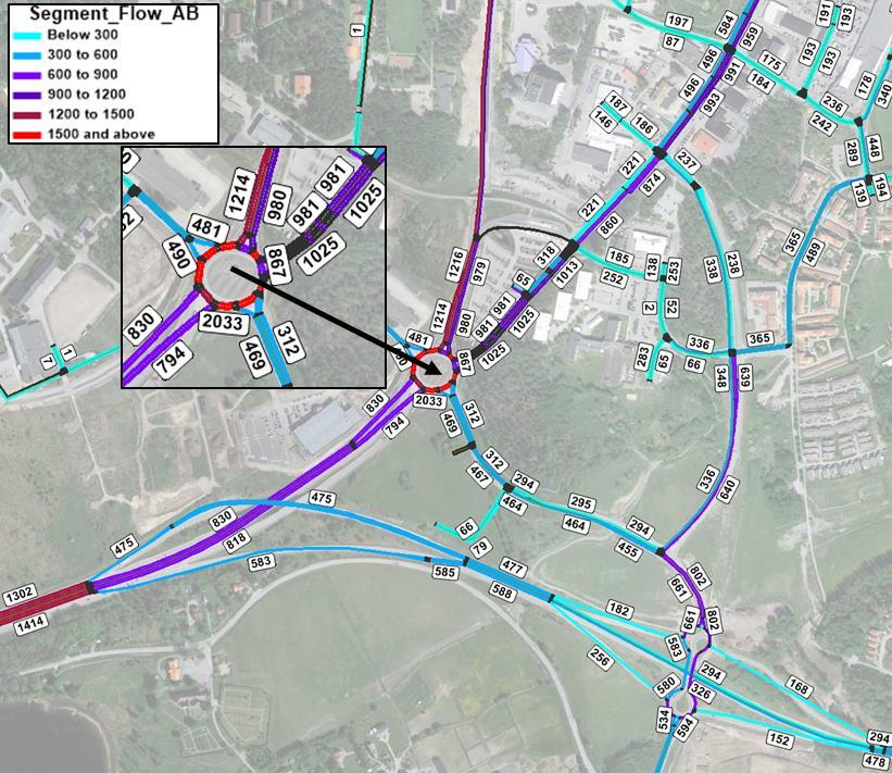 Drottning Kristinas väg/stockholmsvägen för scenario d.