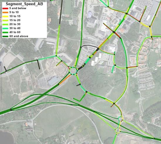 1 Jämförelse med scenario c* Den nya fasen i scenario d* reducerar gröntiden för genomfartstrafiken på Stockholmsvägen.