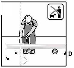 Användning. Start och stopp (figur A) Tryck på låsknappen (3) och därefter på start/stopp-kontakten (2) och håll den nere. Nu kan låsknappen släppas. Släpp start/stopp-kontakten för att stoppa sågen.