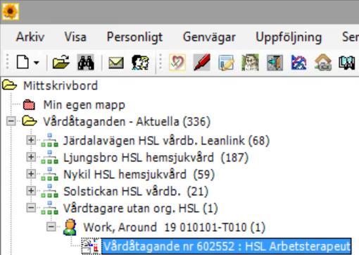 4 Användare som dokumenterar i Treserva windows, öppnar avvikelsemodulen via ikonen avvikelse eller menyraden genvägar.