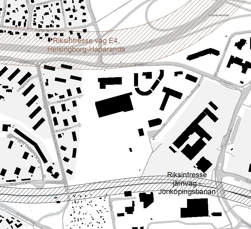 förskoleverksamhet. 2.3 Riksintressen Fastigheten berörs av riksintresset för E4:an samt järnväg.