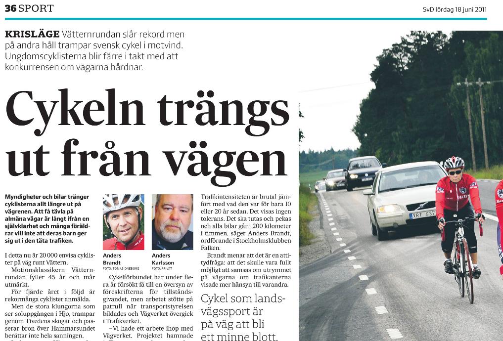 Figur 14. Trafikmiljön längs våra vägar påverkar cyklingen oavsett syftet med denna.