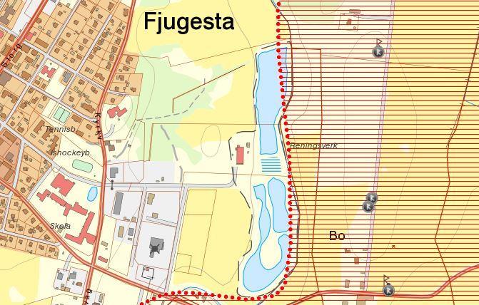 6.2 Omgivningsintressen och skyddade områden Närmaste bostadsbebyggelse ligger ca 300 meter väster om avloppsreningsverket.