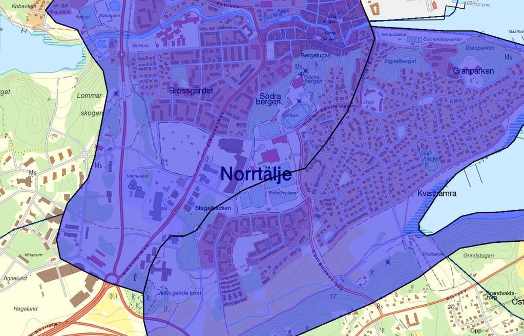 Norrtäljeviken Norrtäljeån Norrtäljeviken Motormannen 1 Figur 4 Genom fastigheten går en vattendelare 3 (svart linje).
