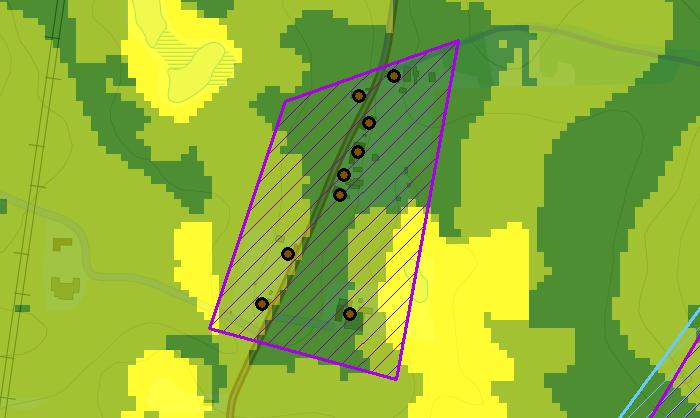 4.1.9 Norra Klörup Verksamhetsområde vatten Figur 12 t norra Klörup i GIS-stödet med risk för påverkan vatten inom DARO (P11) Norra Klörup består av nio bebyggda fastigheter med varierande