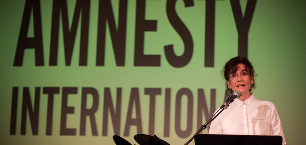 INSATS APRIL 2019 SIDA 12 VÄLBESÖKT JUBILEUMSFEST I LJUNGSKILE AMNESTYGRUPP 256 FIRADE 40 ÅR I MÄNSKLIGA RÄTTIGHETERNAS TJÄNST Från Ljungskile har Amnestygrupp 256 i 40 år kämpat för mänskliga