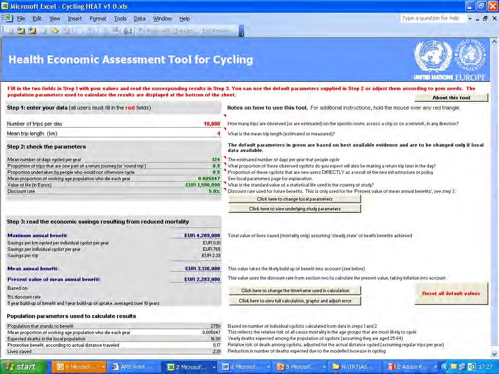 document, HEAT for cycling and user
