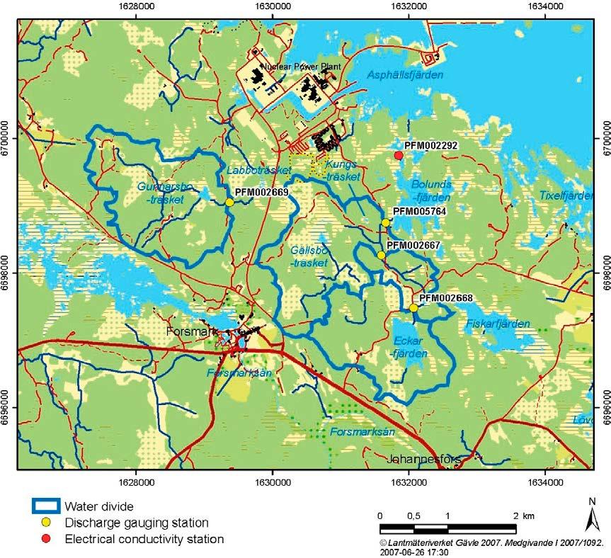1 Introduction and objectives This document reports the monitoring of water level, EC (electrical conductivity), temperature, and water-level based calculations of discharge at four gauging stations