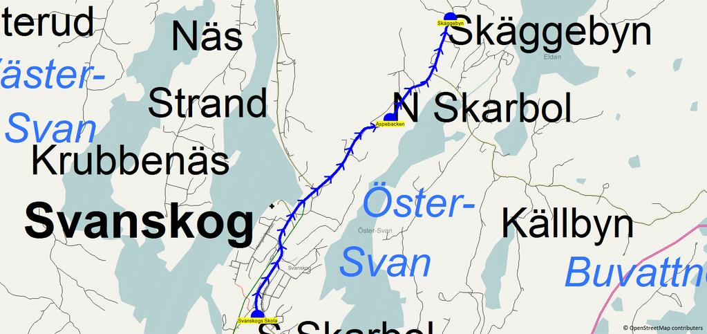 2017-08-10 21:13:11 Karta för Tur 8590 M - F Från Tegnérskolan Fordon 8561 Skolbuss 2 8590 16.00 16.