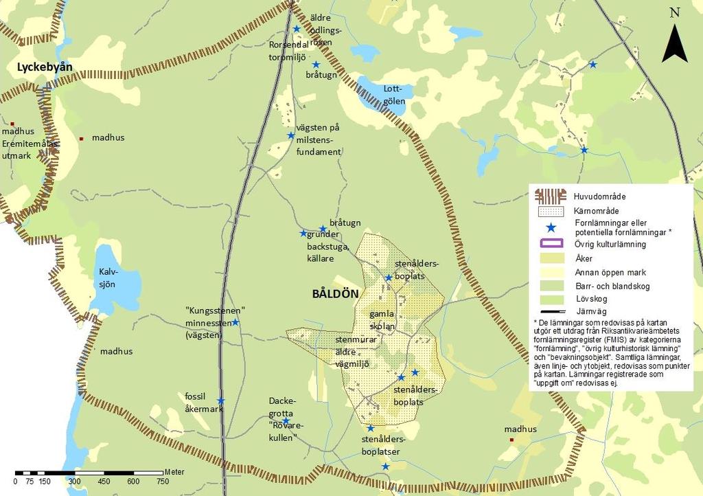 Bockabosjön BÅLDÖN Klass 2 Lyckebyån som resurs: Madslåttermarker och ängslador. Hel fornlämningsmiljö från stenåldern.