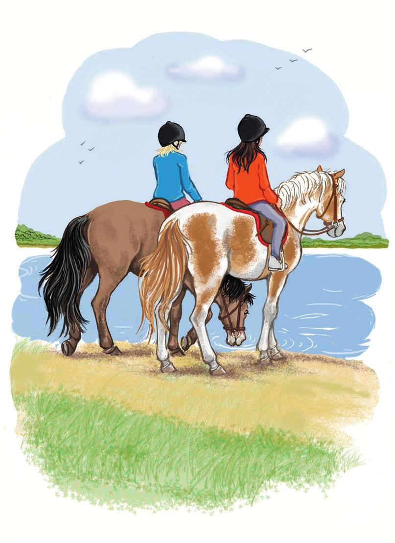 SIDAN 1 Lärarmaterial VAD HANDLAR BOKEN OM? Boken handlar Moa och Lina som ska ta hästarna i stallet till hagen över sommaren. Lina ska ta hand om Gullan, som ligger ner i sin box och är trött.
