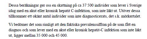 Hur många har HCV i Sverige?