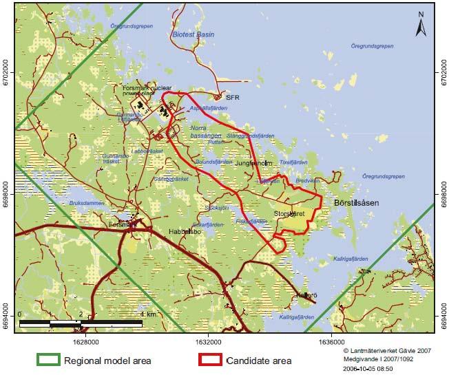 Figure 2-1. Map of the survey area in Forsmark.