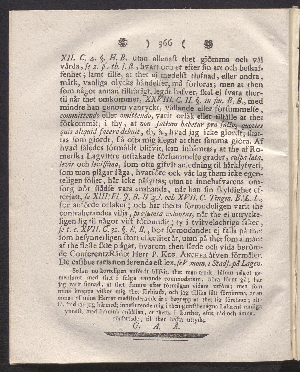 ) 366 ( 9 XII. C, 4.. H. B. utan allenaft thet giömma och vål vårda > fe 2. ft.tb. f.ß.