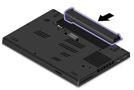 5. Ta bort batteriet. 6. Sätt dit ett nytt batteri. Det ska klicka till när det är på plats. Kontrollera att batterispärrarna är i låst läge. 7. Vänd datorn rätt igen.
